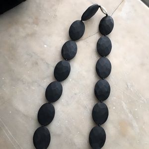 Black large chew beads necklace